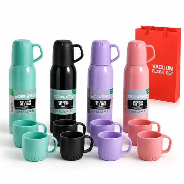 Set de Termo con Tazas 538ml VACUUM FLASK RDL-3SETB