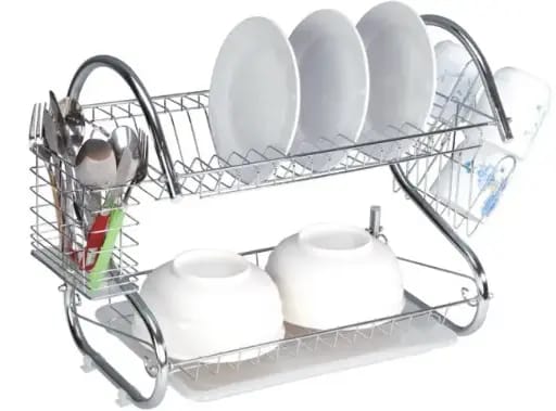 ESCURRIDOR DE PLATOS - 2 NIVELES DE ACERO
