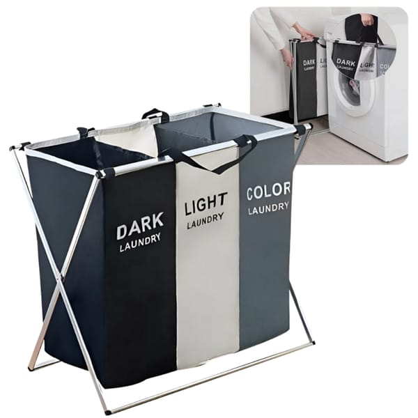 Cesta Organizadora Para Ropa Blanca, Negra y de Colores Z-08