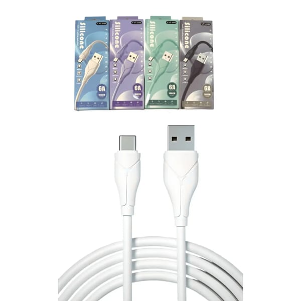 CABLE USB A TIPO C 6A 1m SILICONA XNY001