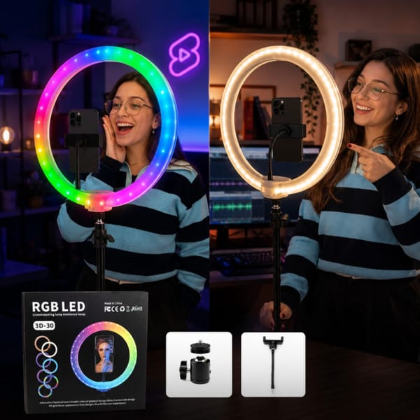 ARO DE LUZ RGB LED LUCES AMBOS LADOS 3D-30 12"