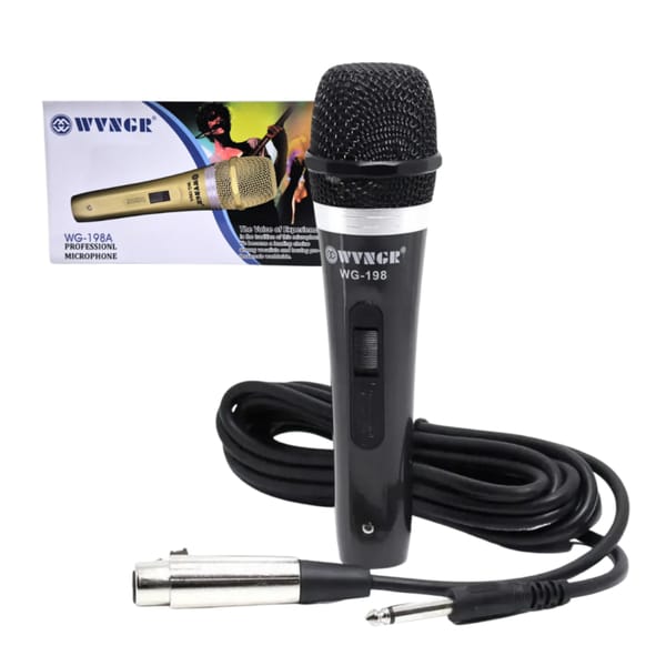 Microfono Profesional C/ Cable 4 Mts WVNGR WG-198A