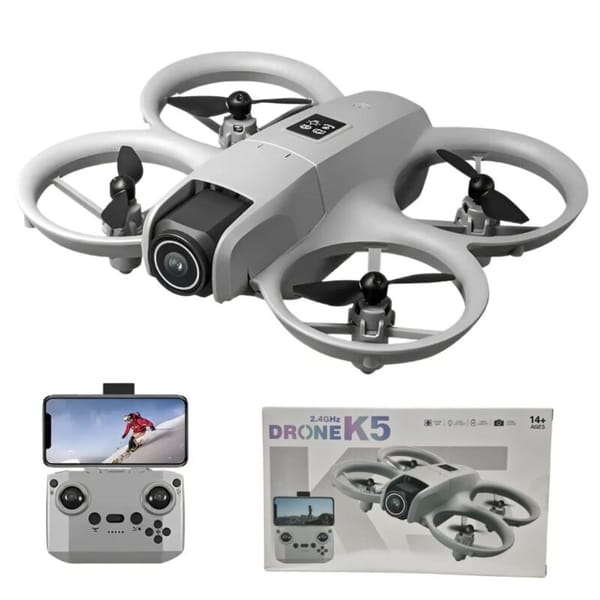 DRONE CON CONTROL REMOTO Y BATERIA RECARGABLE 11×13.5cm K5