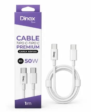 CABLE DE DATOS TIPO C A C 50W CARGA RAPIDA DINAX DXC5ATCTC
