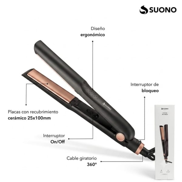 PLANCHA DE PELO SUONO CERAMICA 42W HOG0265
