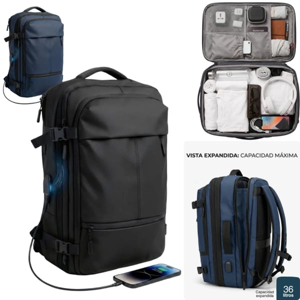 Mochila Urbana Viaje Carry On Expansible Viral 36L RONGCHANG 2532