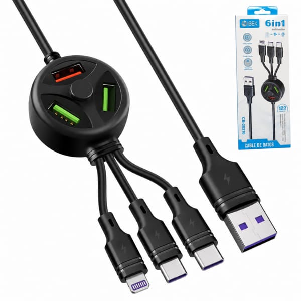 CABLE IBEK 6 en 1 CB-26310