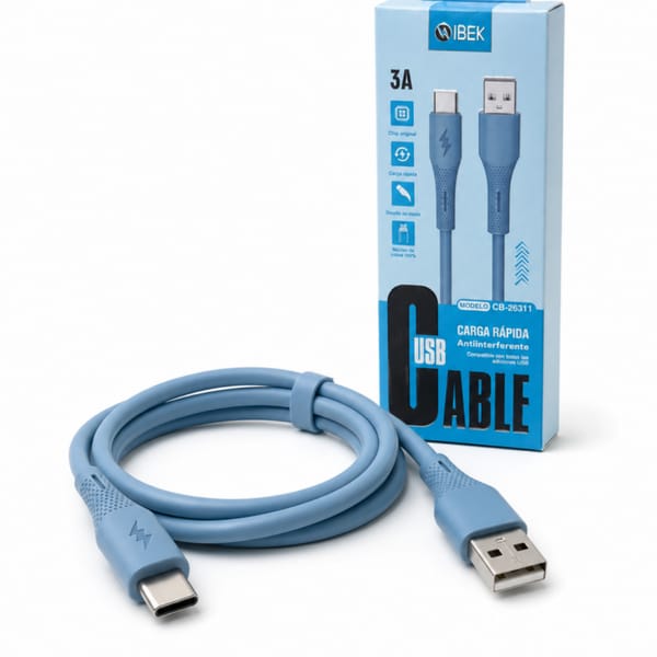 CABLE 3A IBEK USB-TIPO C CB-26311