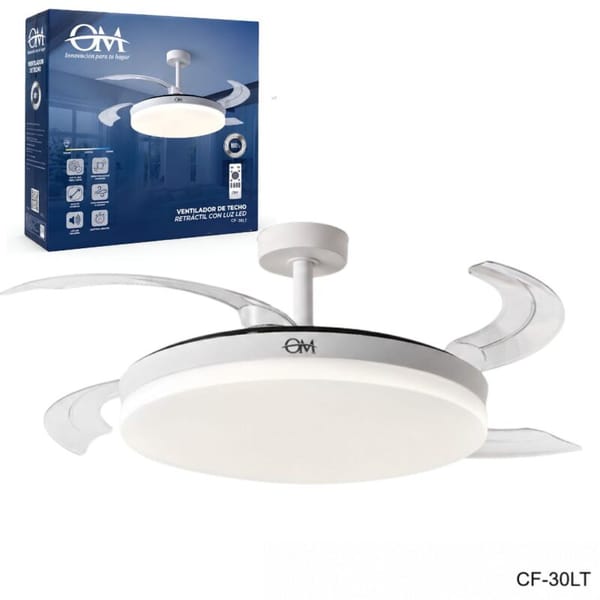 VENTILADOR DE TECHO CON CONTROL REMOTO OM CF-30LT