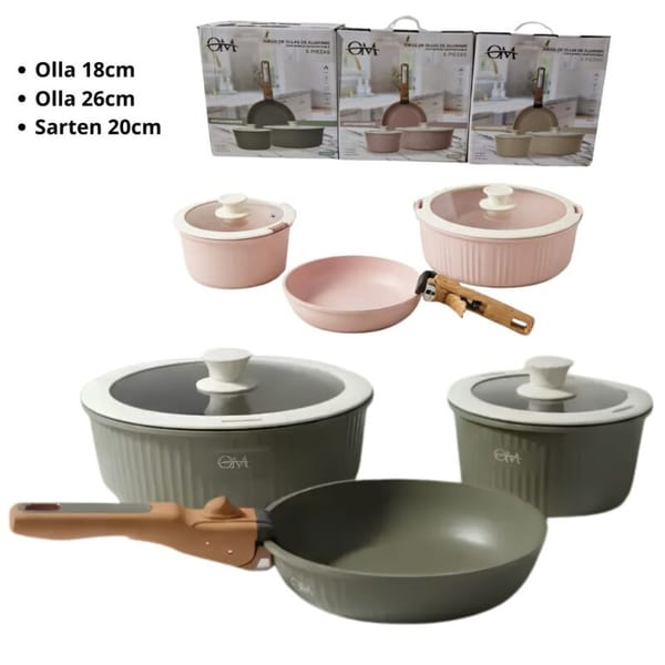 JUEGO DE OLLAS CON MANGO DESMONTABLE 30129970