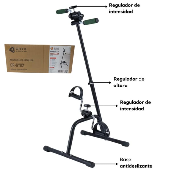 Mini Bicicleta Pedalera Ajustable Intensidades ORYX OR-GY02