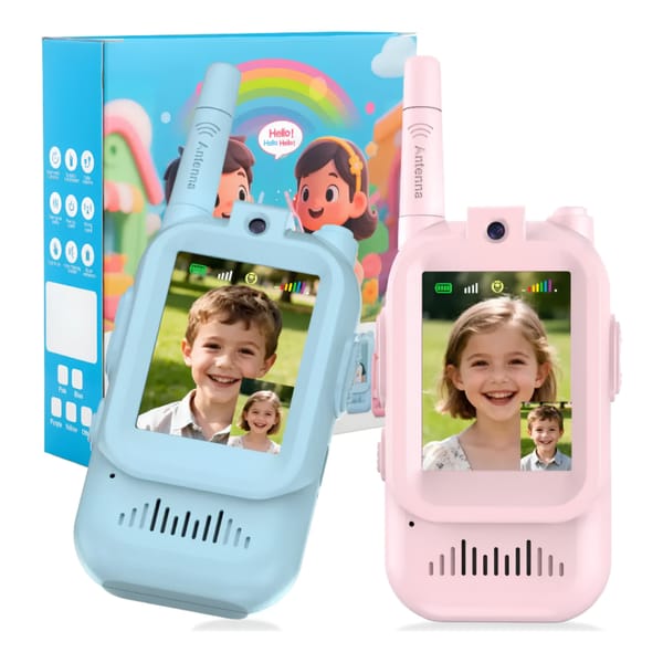 Walkie Talkie Autgar para Niños con Cámara y Pantalla x2 Handys Recargables WK656
