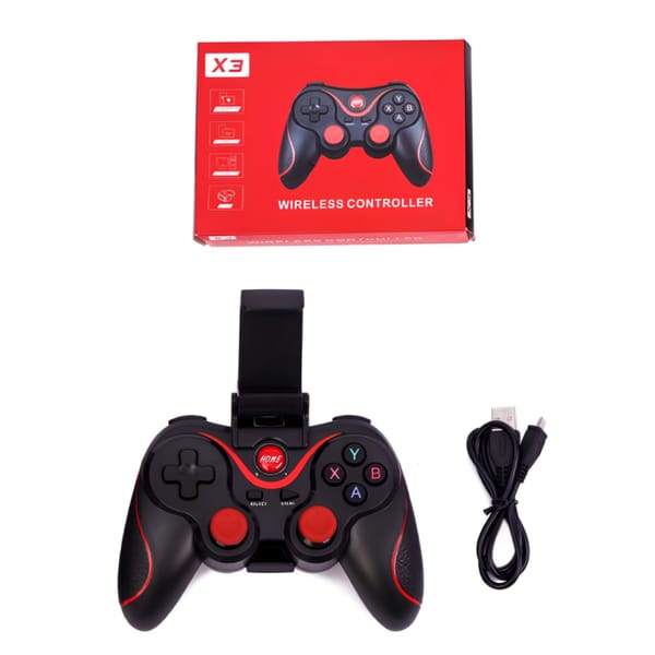 JOYSTICK PARA PC Y CELULAR WIRELESS X3S CAJA ROJA