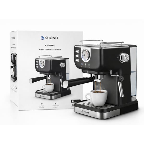 Cafetera Espresso Maker con Vaporizador de Leche SUONO 392