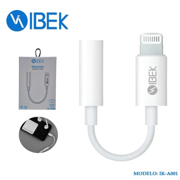 CABLE ADAPTADOR IBEK TIPO IPH JACK 3.5MM IK-A001