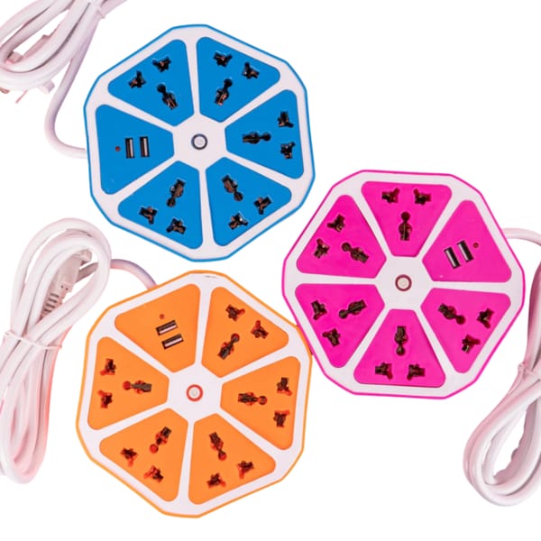ZAPATILLA HEXAGONAL USB A52 5 TOMAS 2USB