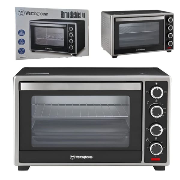 Horno Eléctrico Westinghouse 40lts. Negro WSH-HE400012000RC