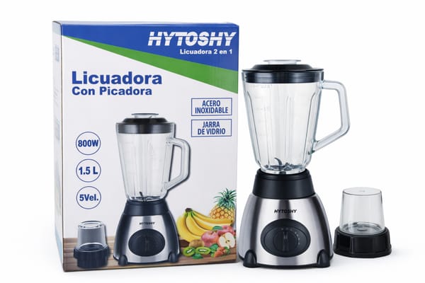 LICUADORA CON PICADORA DE VIDRIO 800w HY-Y66