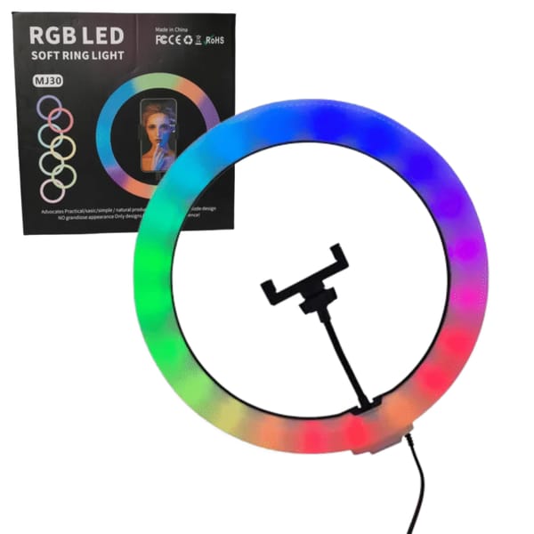 Aro de Luz RGB Led MJ30 12" 30CM (Sin Trípode)