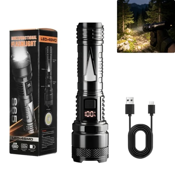 Linterna Led Tactica Recargable Alta Potencia 4 Modos