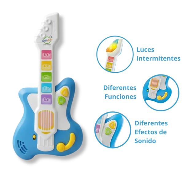 Guitarra Infantil Tactil Musical con Luz y Sonido BABY MUSICIAN
