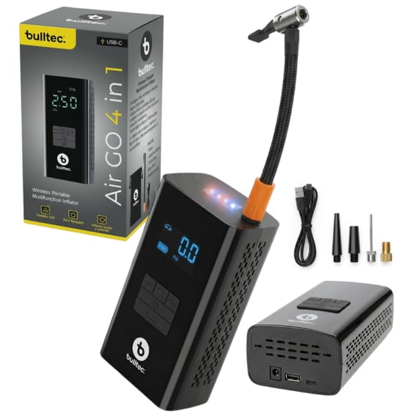 Compresor de Aire 4 en 1 con Linterna y Powerbank AirGO BULLTEC AIRGO