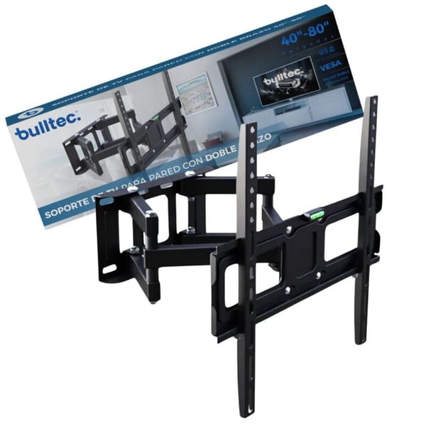 Soporte Para TV Doble Brazo 40" a 80" Pulgadas BULLTEC