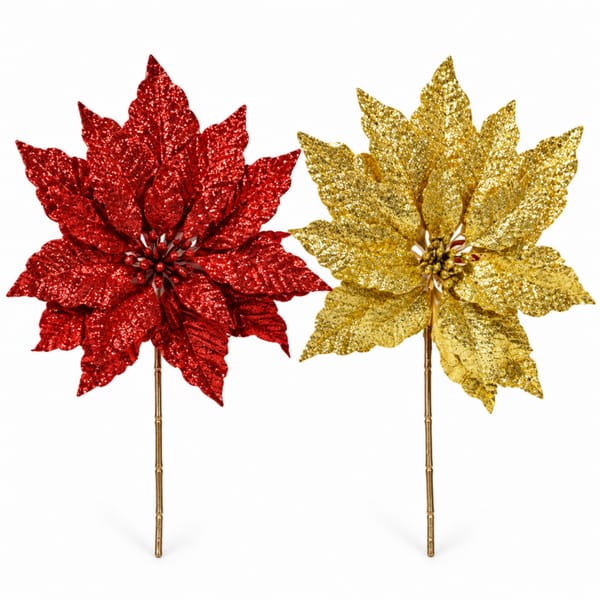 FLOR DECORATIVA NAVIDAD 23CM 49443