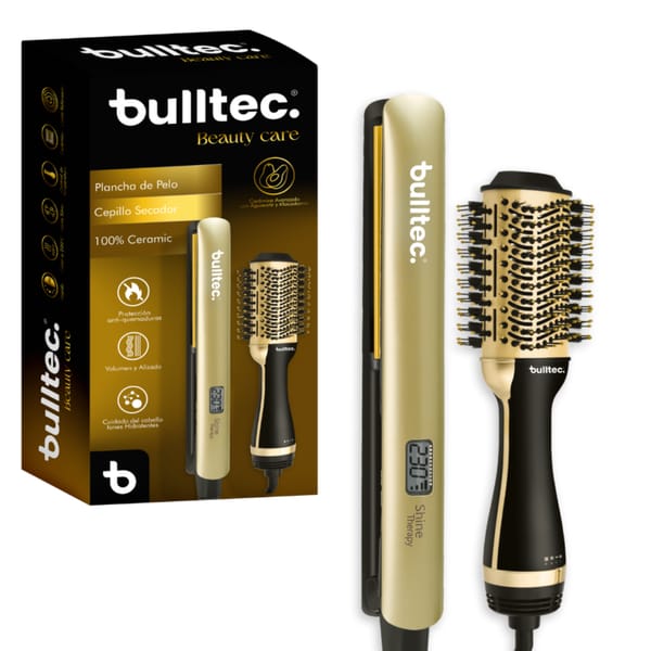 Combo Peine Secador y Plancha de Pelo BULLTEC
