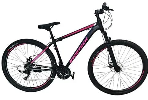 BICICLETA RYDETECH 400 ALUMINIO RODADO 29 TALLE S - NEGRO/ROSA S/D