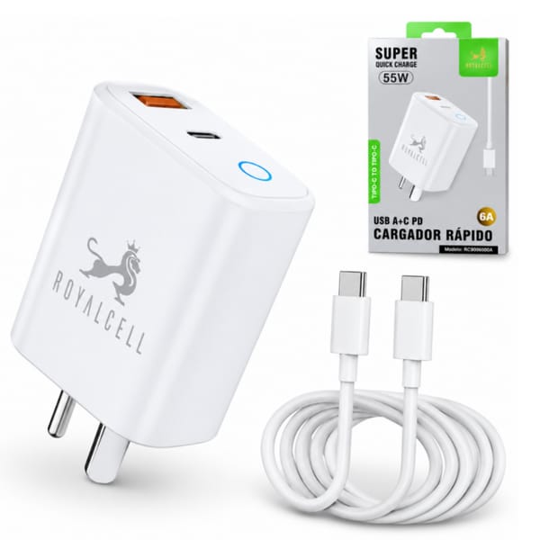 Cargador ROYAL 55W 6A TIPO C RC9006000A