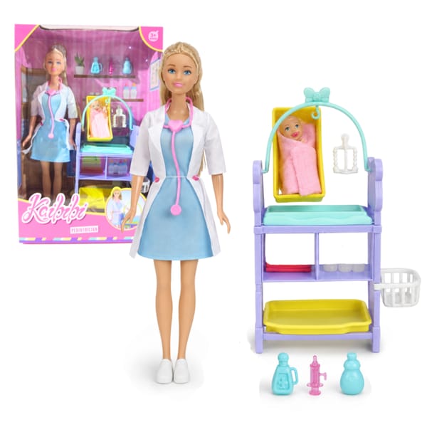 Muñeca Pediatra con Bebe y Accesorios KAIPIPI JY-26-568