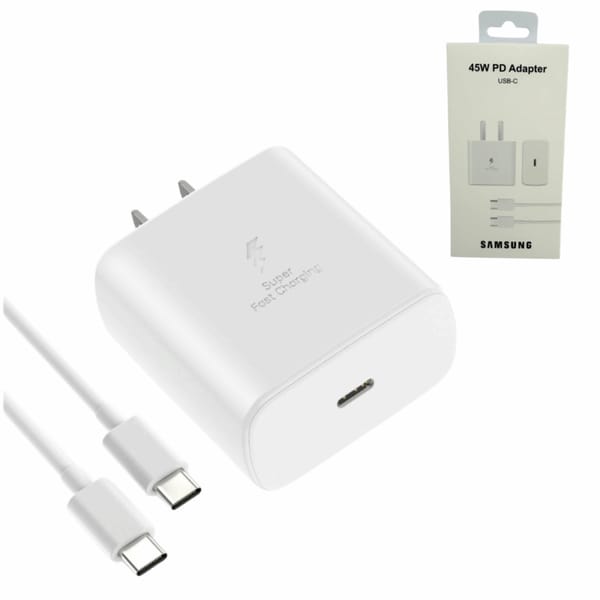Cargador 45W PD Cable Tipo-C SAMSUNG Caja Blanca
