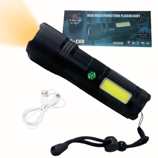 Linterna Táctica Con Luz COB en Estuche Potente BL-C30C