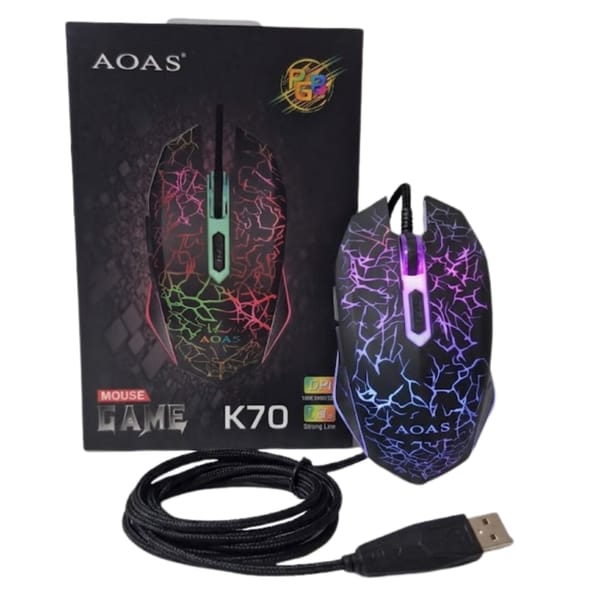 MOUSE CON LUCES RGB AOAS K70