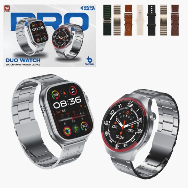 Set Dos Relojes Smartwatch + 7 Mallas BULLTEC DUO WATCH SWBT