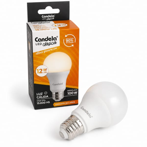 FOCO LED CANDELA CALIDA CLASICA 12W A60 6521
