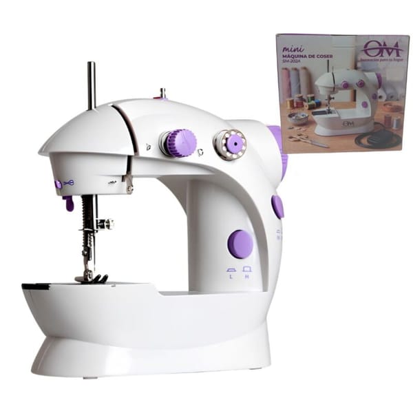 Máquina de Coser Portátil Con Pedal Recta Compacta SM-202A