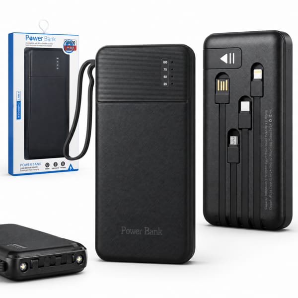 Power Bank 10000Mah USB Micro Lightning C con Linterna CM-660