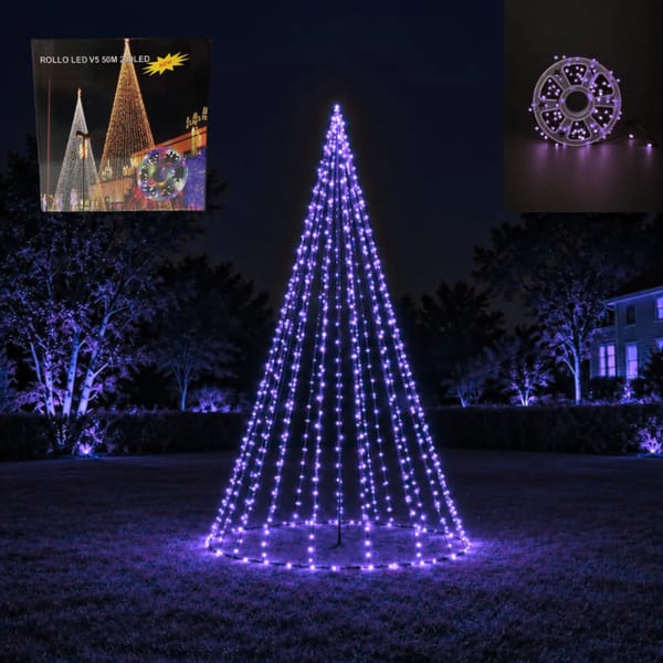 LUZ DE NAVIDAD ROLLO LED V5 50M 240LED VIOLETA NV04