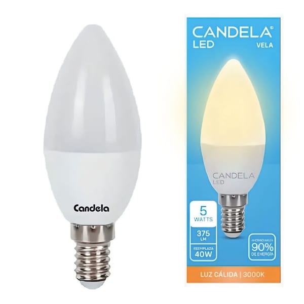 FOCO LED CANDELA 5W CALIDA vela 6795