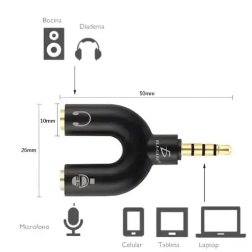 ADAPTADOR DE AUDIO 2 EN 1 CM626
