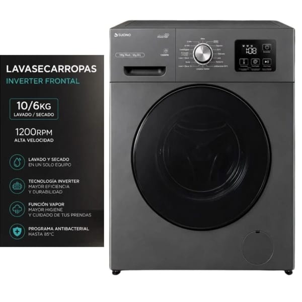 LAVARROPAS y SECCARROPAS SUONO 10kg de lavado y 6KG de secado 1200RPM