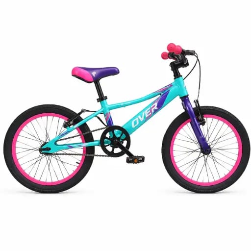 BICICLETA OVERTECH Q6 R16 VERDE/ROSA -
