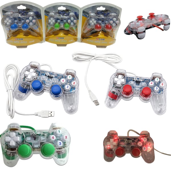 Joystick para PC cable USB UCOM TRANSPARENTE UCOM-704