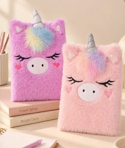 CUADERNO DE PELUCHE UNICORNIO A5 - BB20419