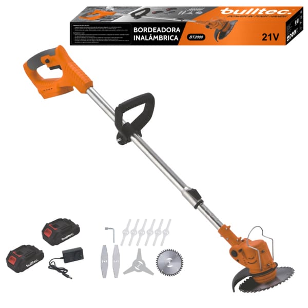 Bordeadora Corta Cesped Inalambrica Con Accesorios Metálicos BULLTEC BT2009