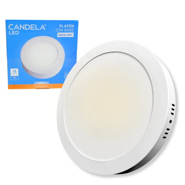 PLAFON LED CANDELA 18W 1600LM CIRCULAR C/BASE CALIDA 7559