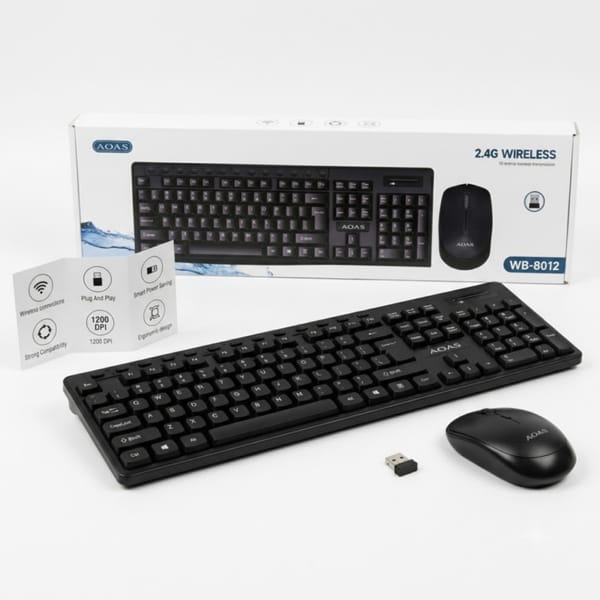 COMBO MOUSE Y TECLADO INALAMBRICO AOAS WB-8012