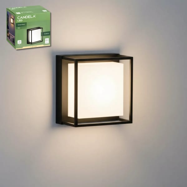APLIQUE DE PARED CUBO CANDELA EXTERIOR 8051
